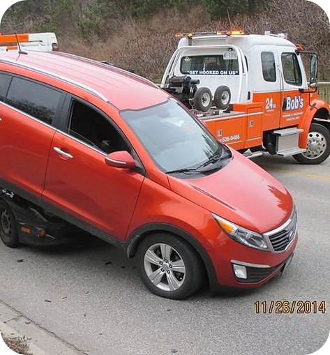 Bob's tow truck at a roadside recovery