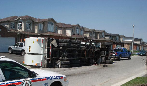 truck tipped over 1